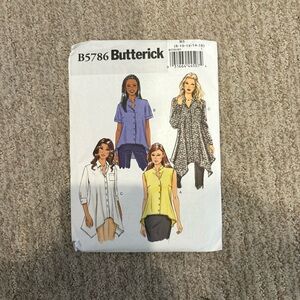 Butterick Misses Shirts Sewing Pattern - Sizes 8-16 - B5786